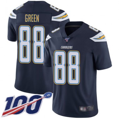 Los Angeles Chargers NFL Football Virgil Green Navy Blue Jersey Men Limited #88 Home 100th Season Vapor Untouchable
